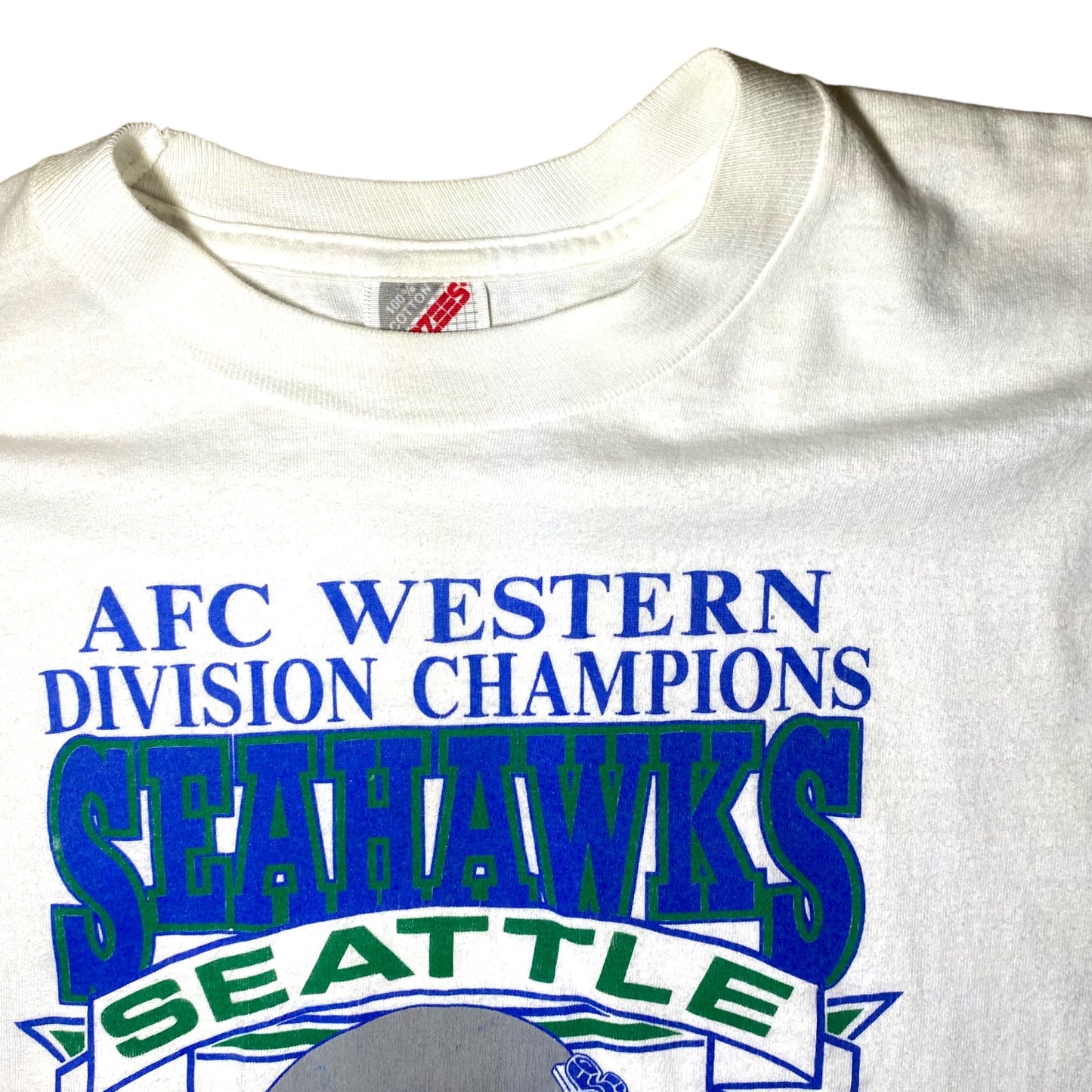 Jerzees x Logo 7 - Seattle Seahawks Vintage 1988 Division Champions T-Shirt